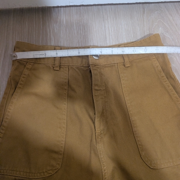 Ba&sh Dixon Cotton Twill Wide Leg Pants in Ocre - Picture 10 of 16